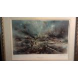 Print WWII-Operation Market garden - 'Heroes of Arnham' No.127/1500 with certificate of