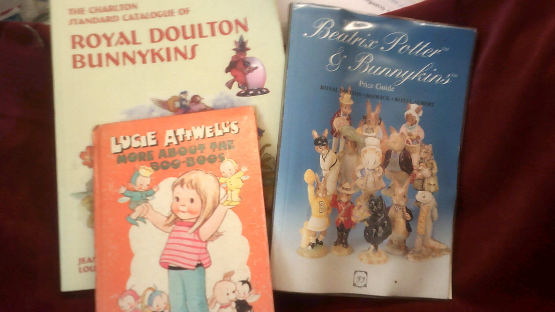 Beatrix Potters and Bunnykins Books(3)-(1) Royal Doulton Bunnykins-Lucie At well's 'More about the