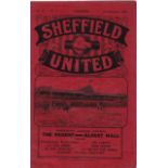 Sheffield United v Chelsea 1933 September 9th page 17 tabulated score sheet pen graffiti