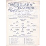 Chelsea v Brighton & Hove Albion 1931 February 7th horizontal & vertical folds edges scruffy