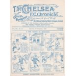 Chelsea v Hull City 1924 November 1st original programme removed from bound volume