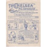 Chelsea v Sheffield United 1932 September 10th horizontal fold stain on front rust staple rev