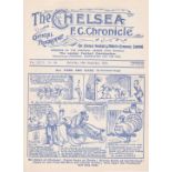 Chelsea v Sunderland 1930 December 13th original programme removed from bound volume