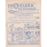 Chelsea v Manchester City 1931 December 5th vertical fold rusty staple hole punched left