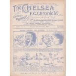 Chelsea v Port Vale 1928 November 24th original programme removed from bound volume