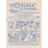 Chelsea v Bolton Wanderers 1930 September 20th rusty staple rev score graffiti