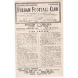 Fulham v Chelsea 1946 April 6th horizontal & vertical folds