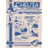 Chelsea v Stoke City 1937 September 25th horizontal fold