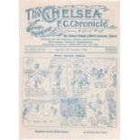 Chelsea v Blackpool 1926 November 6th original programme removed from bound volume