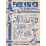 Chelsea v Everton 1938 January 8th FA Cup third round horizontal & vertical folds rusty staple rev