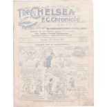 Chelsea v Huddersfield Town 1924 January 26th vertical & horizontal folds