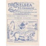 Chelsea v Leicester City 1934 February 3rd rusty staple rev score graffiti