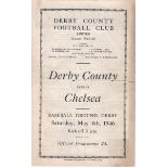 Derby County v Chelsea 1946 May 4th horizontal fold small tear right centre