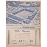 Everton v Chelsea 1938 December 3rd rusty staple toned