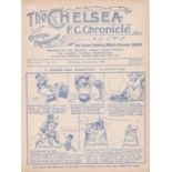 Chelsea v Blackpool 1929 January 5th original programme removed from bound volume