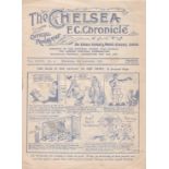 Chelsea v Sheffield Wednesday 1931 September 9th horizontal & vertical folds rusty staple