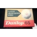 Vintage Golf Balls-Dunlop 65'six, wrapped in original box - grip balls