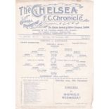 Chelsea v Aldershot 1932 November 12th horizontal & vertical folds