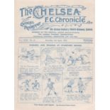 Chelsea v Reading 1927 April 2nd original programme removed from bound volume