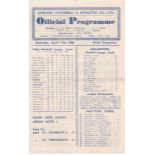 Chelsea v Fulham 1946 April 13th horizontal & vertical folds v