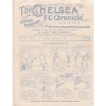 Chelsea v Southampton 1924 January 12th 1st Round FA Cup vertical and horizontal folds