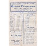 Chelsea v Leicester City 1946 January 19th horizontal & vertical folds