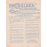 Chelsea v Cardiff City 1929 January 19th horizontal fold