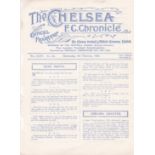 Chelsea v Brentford 1929 February 6th original programme removed from bound volume