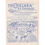 Chelsea v Arsenal 1930 November 29th original programme removed from bound volume