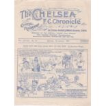 Chelsea v Huddersfield Town 1933 January 7th horizontal fold rusty staple