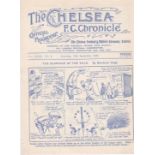 Chelsea v Aston Villa 1933 September 16th original programme removed from bound volume