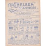 Chelsea v Preston North End 1928 November 10th original programme removed from bound volume