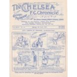 Chelsea v Leicester City 1931 April 6th original programme removed from bound volume