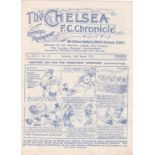 Chelsea v Leeds United 1931 March 28th rusty staple hole punched to left