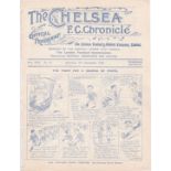 Chelsea v Preston North End 1923 December 8th original programme removed from bound volume