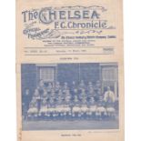 Chelsea v Sheffield Wednesday 1936 March 7th horizontal & vertical folds