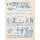 Chelsea v Newcastle United 1923 January 20th FA Cup 1st round horizontal fold Seymour autograph on