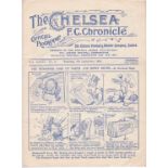 Chelsea v Huddersfield Town 1931 September 5th horizontal fold rusty staple