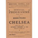 Brentford v Chelsea 1945 December 1st vertical fold