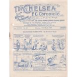 Chelsea v Blackpool 1933 March 11th horizontal & vertical folds rusty staple hole punched left