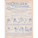 Chelsea v Hull City 1929 April 13th original programme removed from bound volume