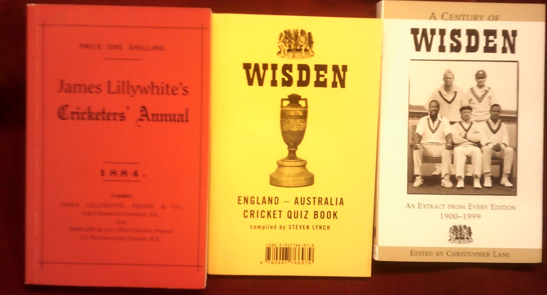 James Lillywhite's Cricketers Annual 1884-published by Cricket Lore + A centaury of Wisden,