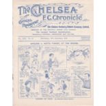 Chelsea v Notts Forest 1923 December 26th original programme removed from bound volume