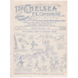 Chelsea v Darlington 1926 December 18th original programme removed from bound volume