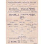 Chelsea v Clapham Orient 1944 September 30th horizontal & vertical folds tape repairs