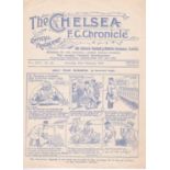 Chelsea v Notts County 1930 February 22nd horizontal & vertical folds rusty staple