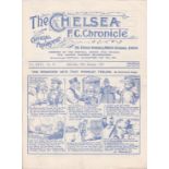 Chelsea v Arsenal 1931 January 24th horizontal & vertical folds rusty staple hole punched left