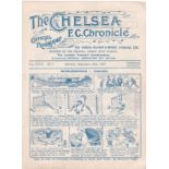 Middlesbrough v Chelsea 1922 September 23rd original programme removed from bound volume