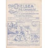 Chelsea v Blackburn Rovers 1931 March 14th horizontal & vertical folds rusty staple