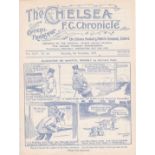 Chelsea v Hull City 1929 November 9th original programme removed from bound volume